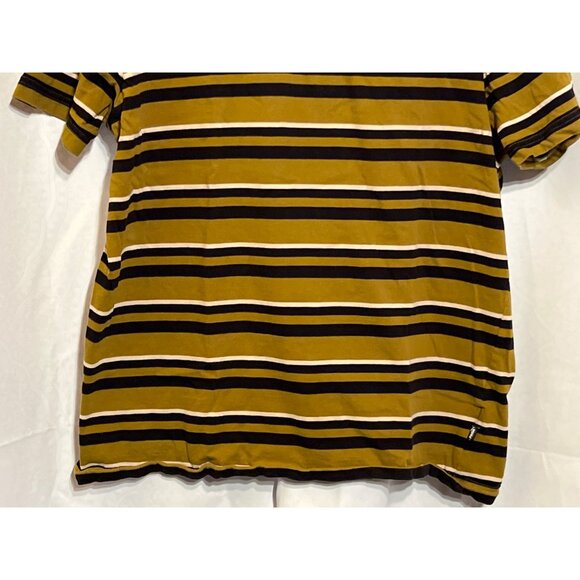 Puma Mens Olive & Navy Striped Polo Shirt Size M - Picture 5 of 8